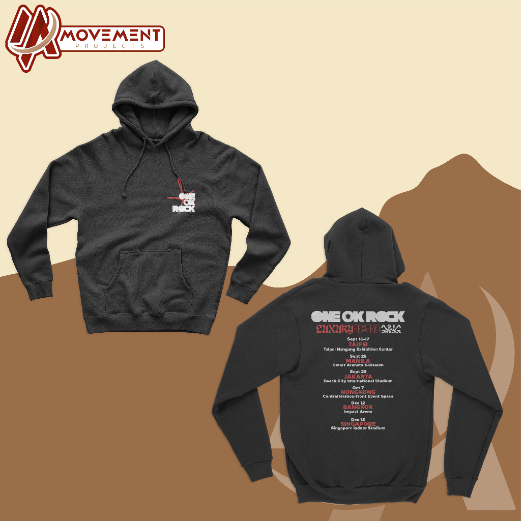 [PREMIUM] HOODIE ONE OK ROCK LUXURY DISEASE ASIA TOUR 2023 VER. 1