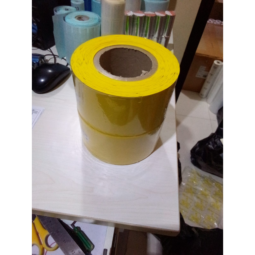 LABEL BARCODE PVC KUNING 80mm x 75mm STANDARD KEMENTRIAN KEHUTANAN UNTUK SIPUHH