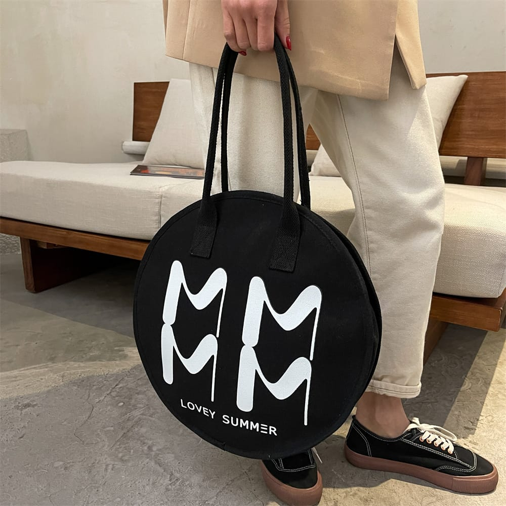 Rizkibag Indri Totebag Kanvas MM korean style Pakai Resleting