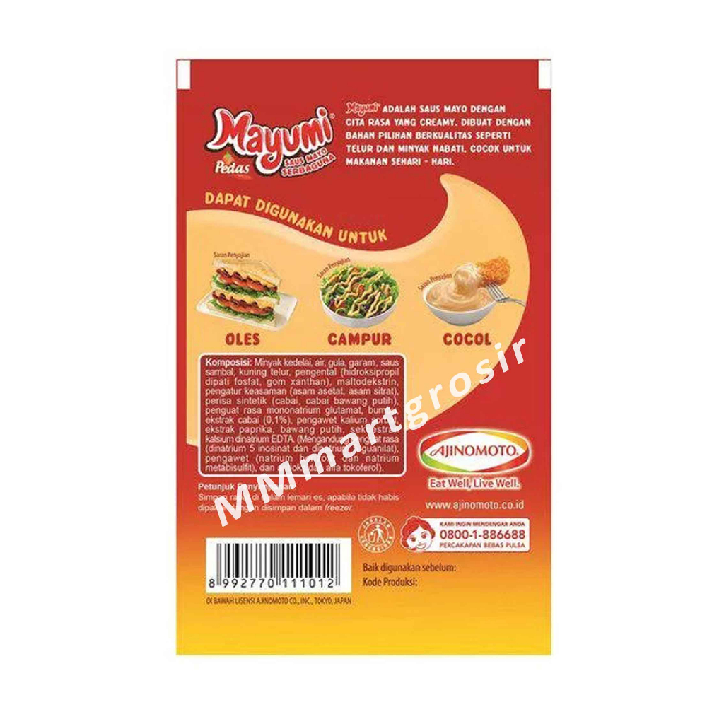 Mayumi Pedas Mayonnaise / Mayonaise Ajinomoto / Saus Cream Serbaguna / 100gr