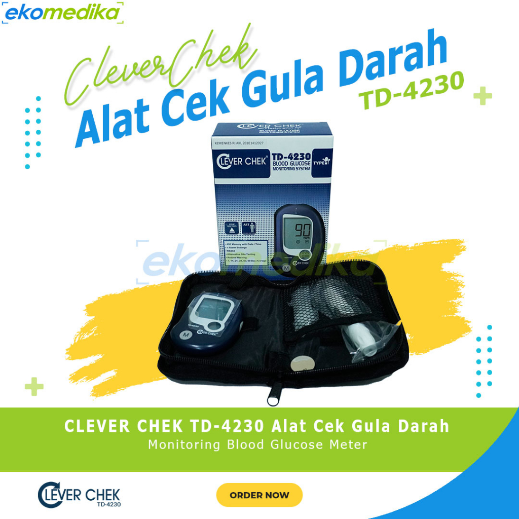 Alat Cek Gula Darah CLEVER CHEK TD 4230 Blood Glucose Monitoring System