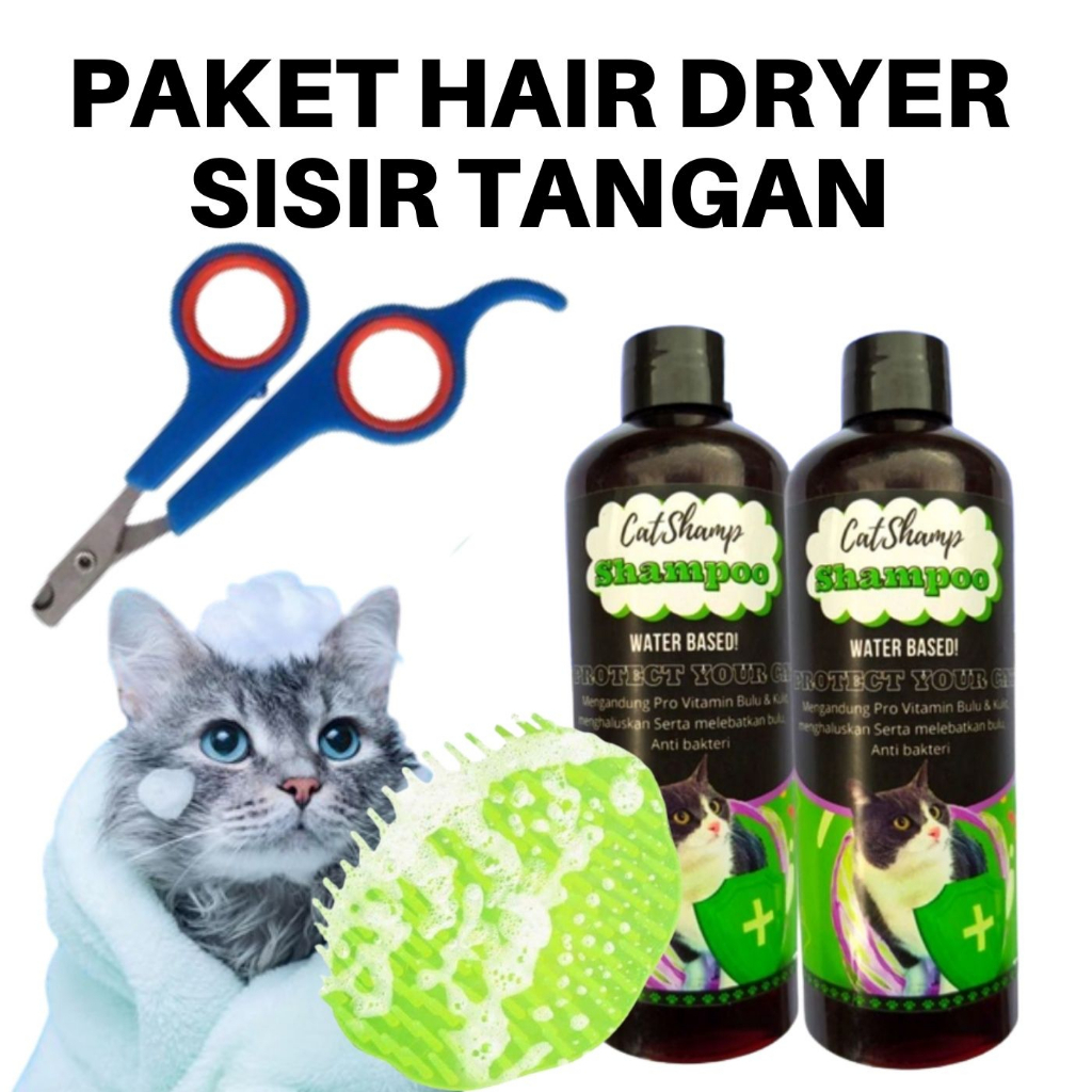 PAKET GROOMING HEWAN MANDI KUCING ANJING SISIR + SHAMPO + GUNTING KUKU FEFARM