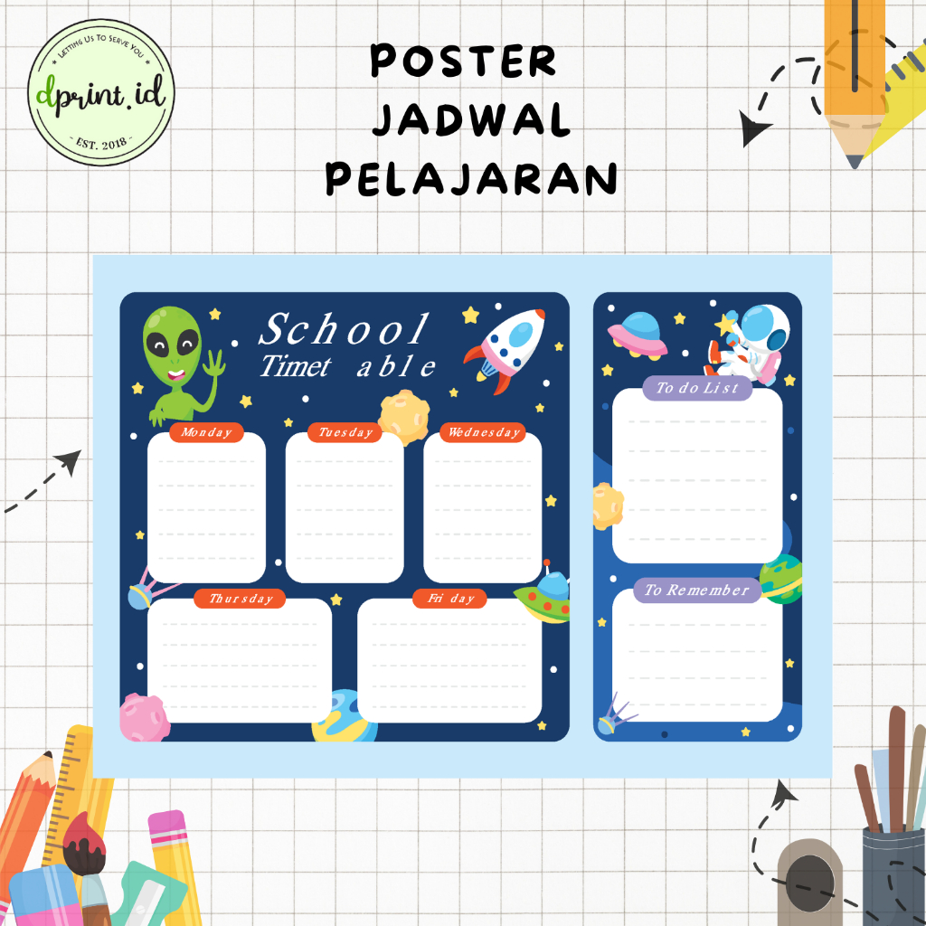 

Poster Jadwal Pelajaran / School Timetable