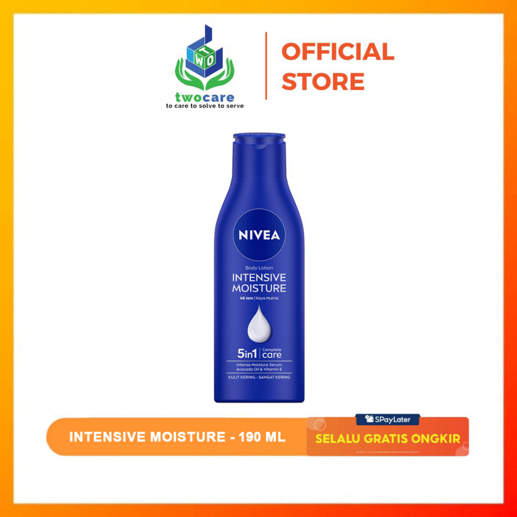 NIVEA Body Lotion Intensive Moisture 190ml - Perawatan Kulit Kering