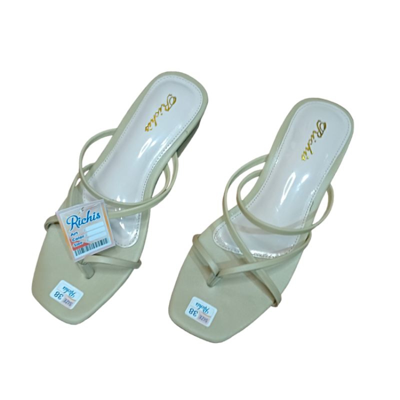 Sandal heels 3cm Sandal richis Sandal terbaru Sandal import Sandal teplek Sandal wanita