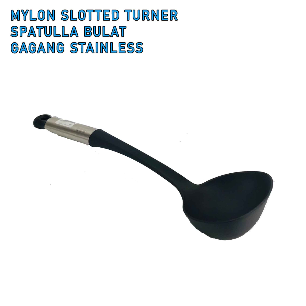 Spatula Bulat * Mylon Slotted Turner * Gagang Stainlees