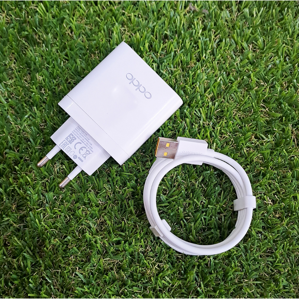 Charger Oppo Original A97 SUPER VOOC 80W Adapter + Kabel Micro - Type C