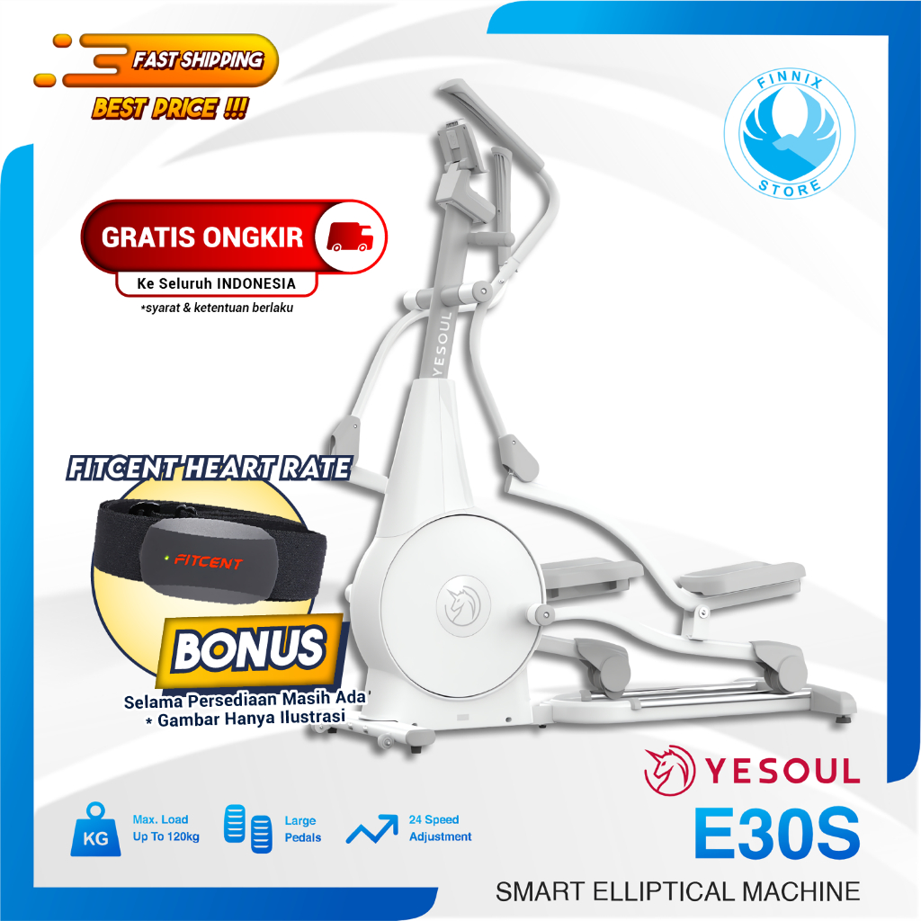 YESOUL E30S Smart Elliptical Machine - Alat Gym Fitness