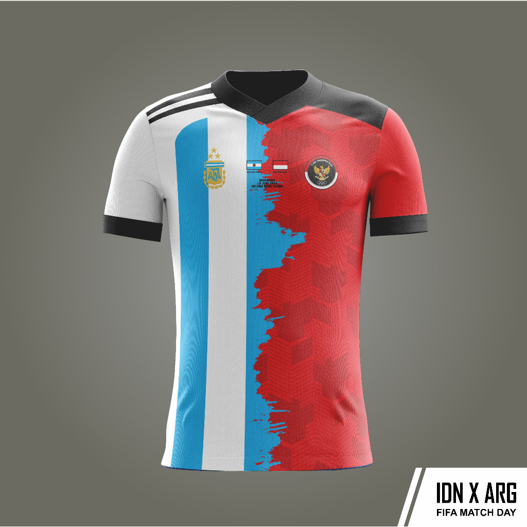 Jersey Sepak Bola INDONESIA X ARGENTINA Friendly Match Edition (FIFA MATCH DAY)