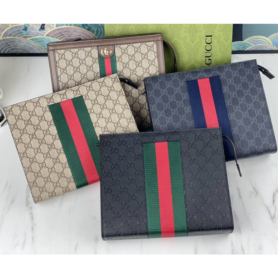 [Bawa kotak] Tas tangan atmosfer asli 100%Gucci baru, Gucci Tas Clutch Pria