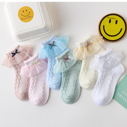 PROMO 12.12 PUNCAK Okaybaby B331 Kaos Kaki Anak Perempuan (Harga Tercantum Itu Per 1 Pasang) Bahan Tebal Lembut Motif Pita Lucu Terbaru 1-9 Tahun