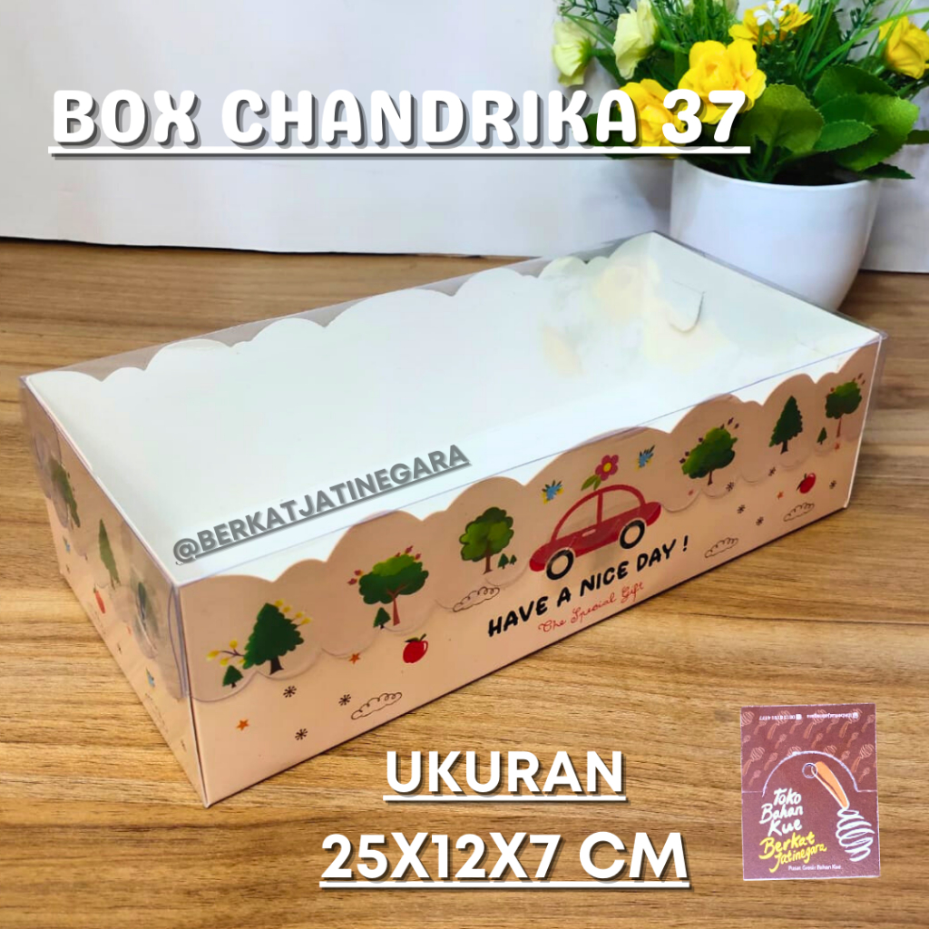 CAKE BOX BROWNIES TUTUP MIKA /BOX CHANDRIKA 37 /DUS 25X12X7 CM /PCS