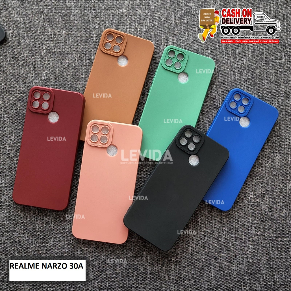 Realme Narzo 30A Realme Narzo 50A  Realme Narzo 50I  Realme Narzo 50 case Pro Kamera Warna Macaron C