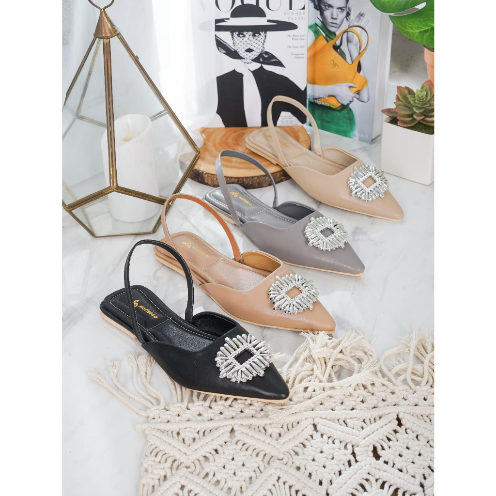 Sandal Flat Wanita Mules Yocelyn B-RN 05