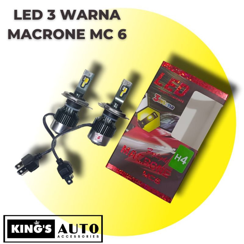 King's - Led Mobil 3 Warna Macrone