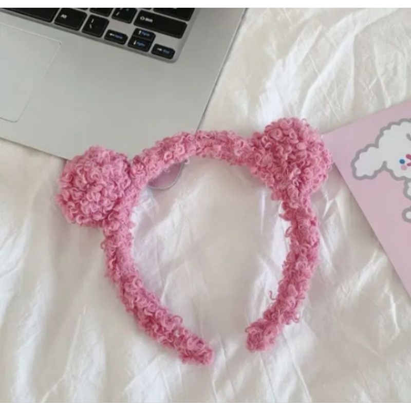 Bando Bulu motif beruang lucu/bando anak perempuan/bando perempuan dewasa