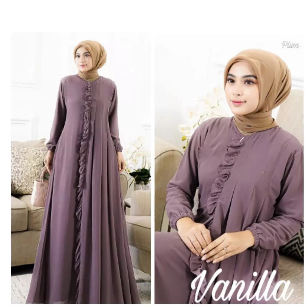 GAMIS IMPOR TERBARU VANILLA DRESS IMPORT POLOS 2023 GAMIS WANITA DEWASA BAHAN CERUTY BABYDOLL AKSEN CANTIK BUSUI FREINDLY GAMIS WANITA IMPORT TERBAIK