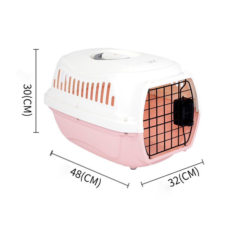 Tas Pet Cargo Model Pintu Plastik &amp; Besi Untuk Anjing dan Kucing