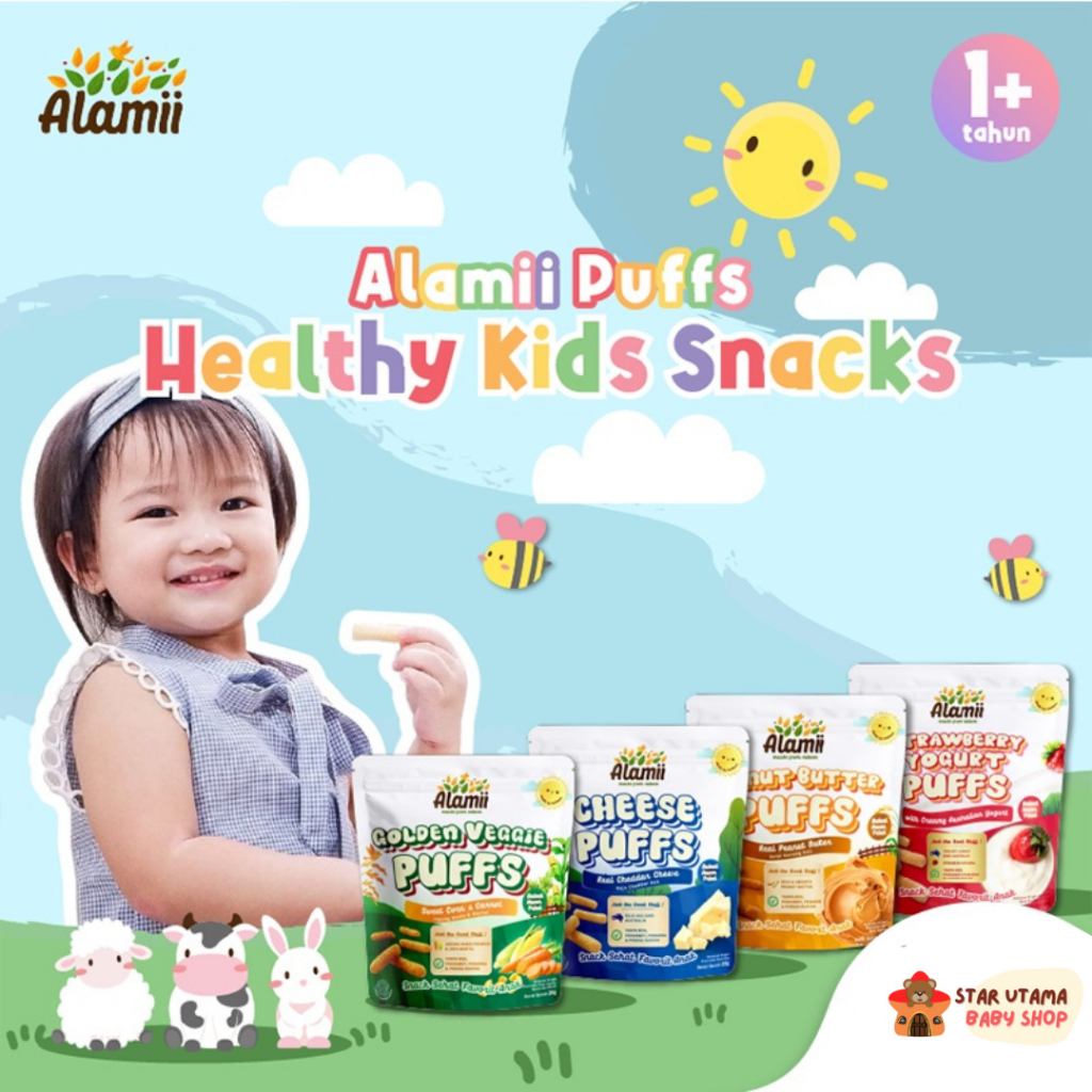 Alamii Puffs Cemilan Camilan Snack Sehat Untuk Bayi dan Anak 25gr