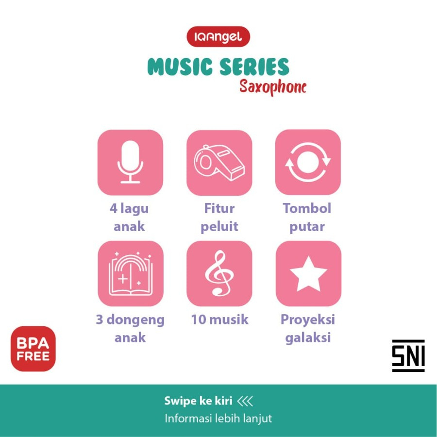 IQAngel  Saxephone Toys / Mainan Bayi Musik | Baby Musical Toys