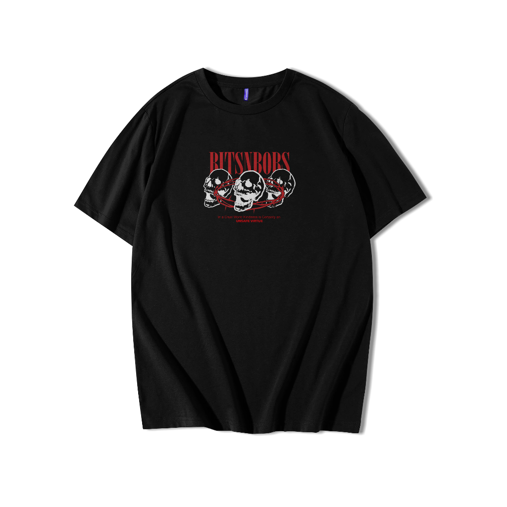 BItsnbobs76 Tshirt Skull Black