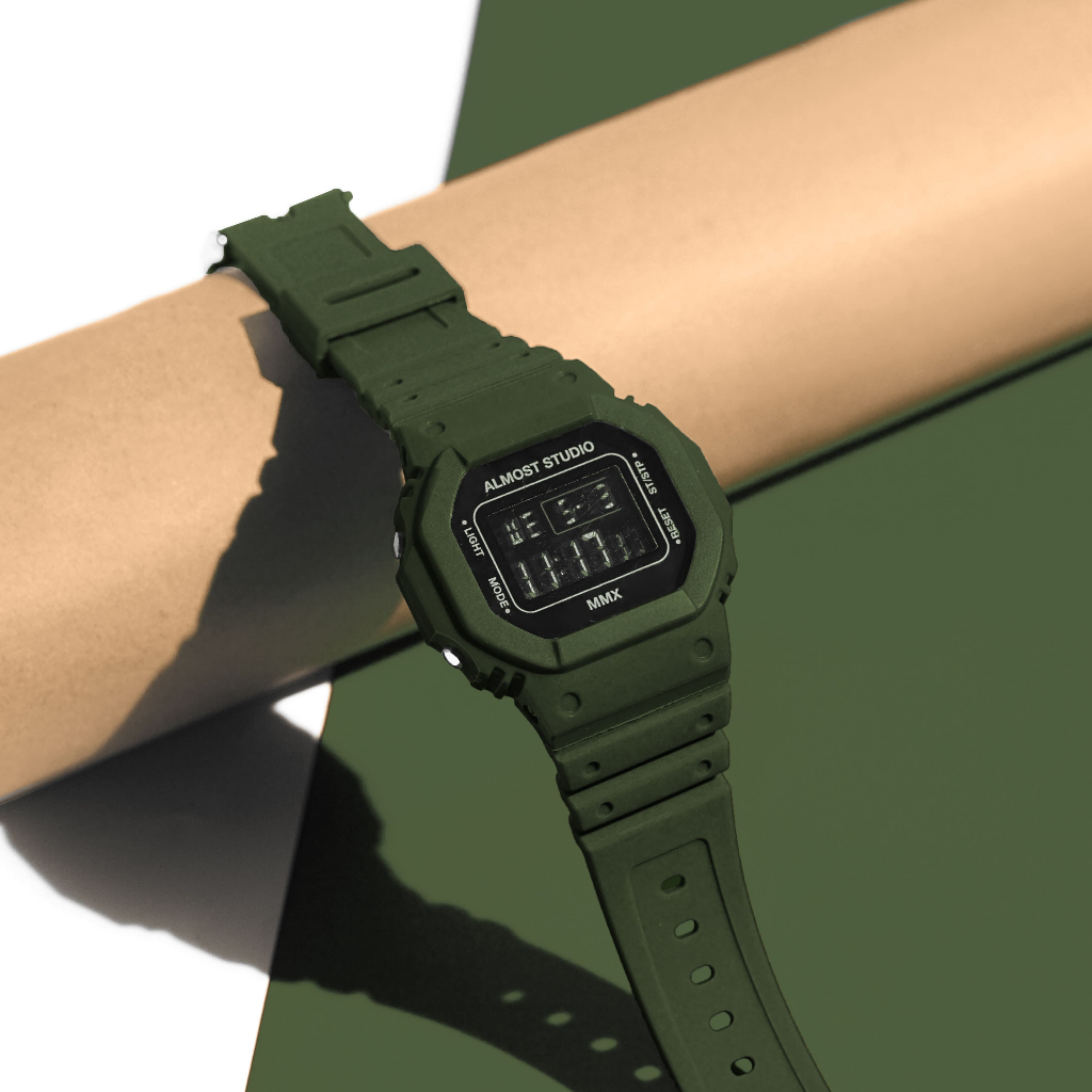 Almost Studio - Jam Tangan Digital - Army Green