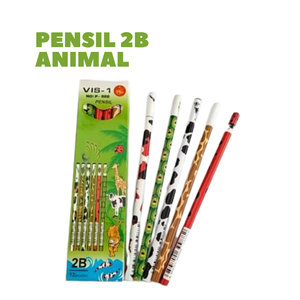 

Pensil 2B Vis-1 Animal P-888/ Pack