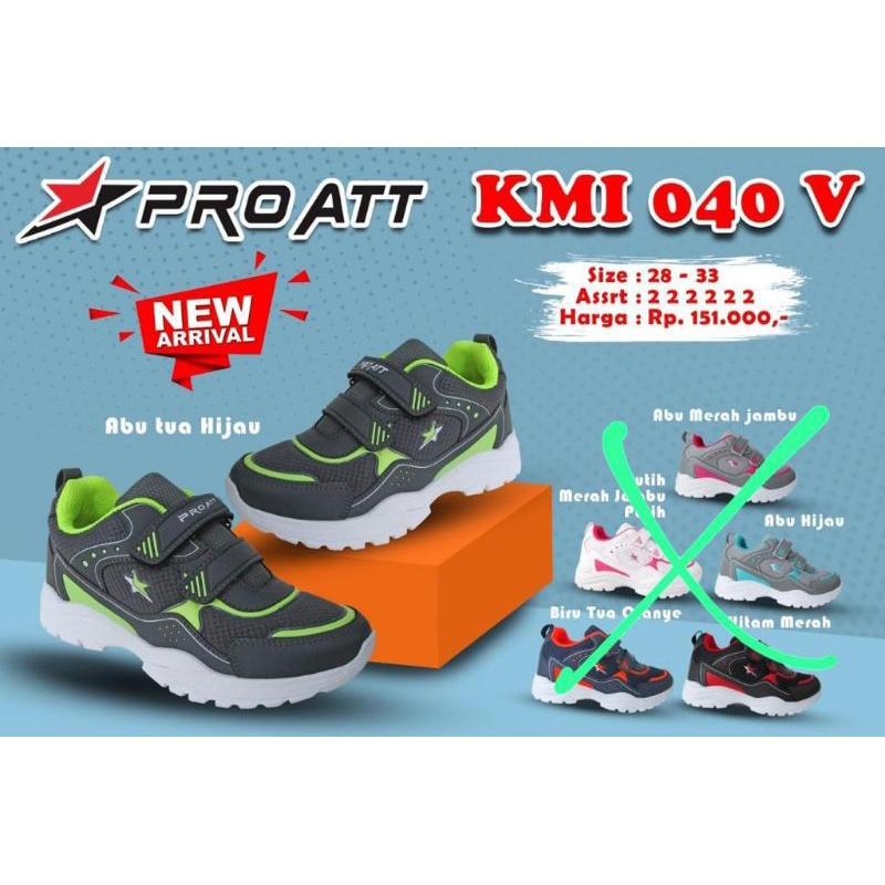 SEPATU ANAK TK PRO ATT KIM 010 V / KIDS 02V 28-33