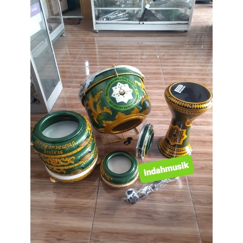 alat hadroh ukir nama dan logo