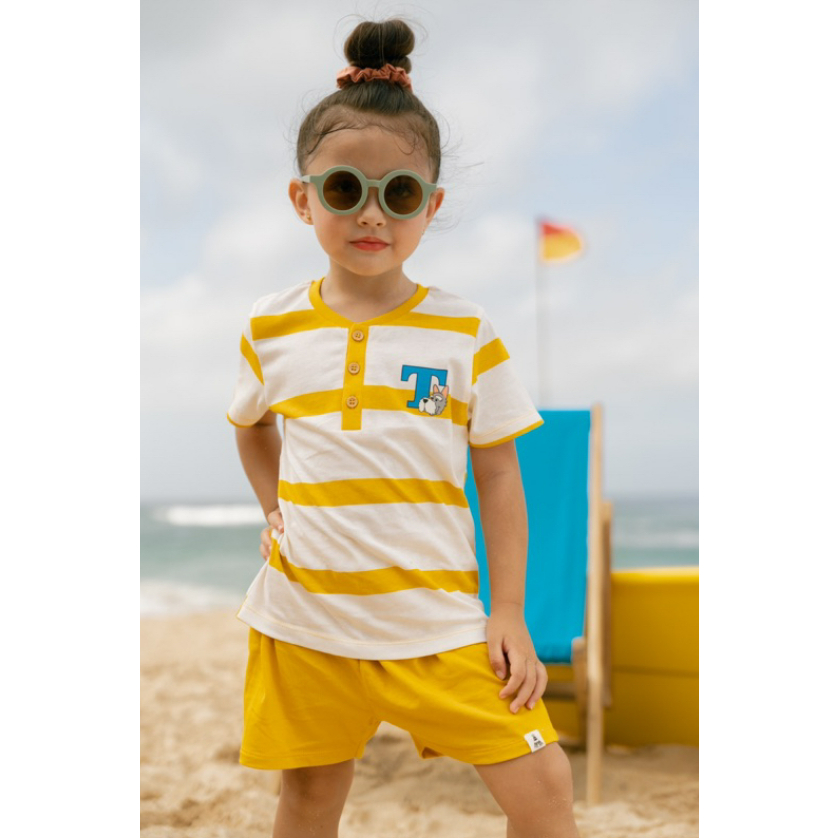 Bohopanna Andy Set 1-14 Tahun Setelan Stripe Sporty Fashion Anak Unisex / Setelan Olahraga Anak CBKS