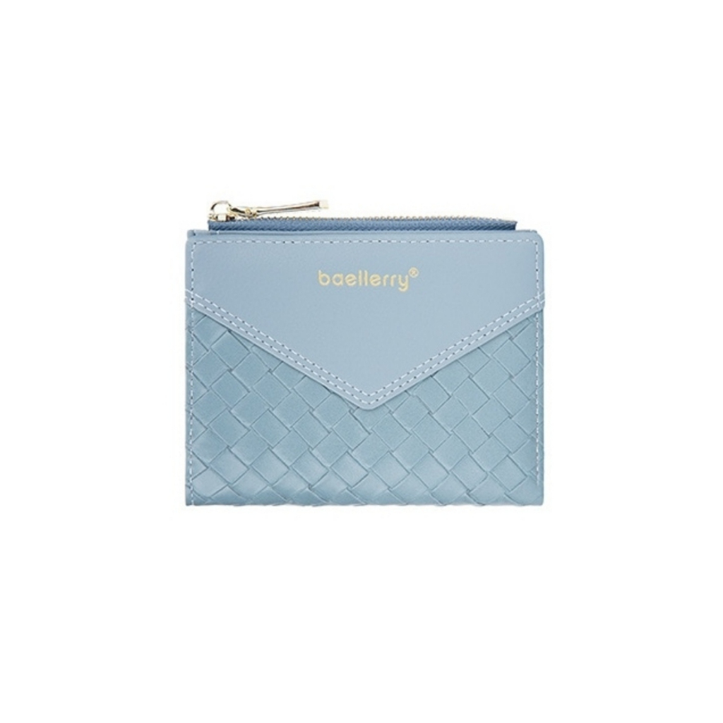 DOMPET LIPAT WANITA KULIT PREMIUM BRANDED REMAJA IMPORT BAELLERRY ORIGINAL WA717B2 KEKINIAN MURAH BATAM PENDEK CORALIE MINI SLOT KARTU RESLETING UANG KOIN KOREA KECIL CEWEK LUCU SIMPLE BIRU