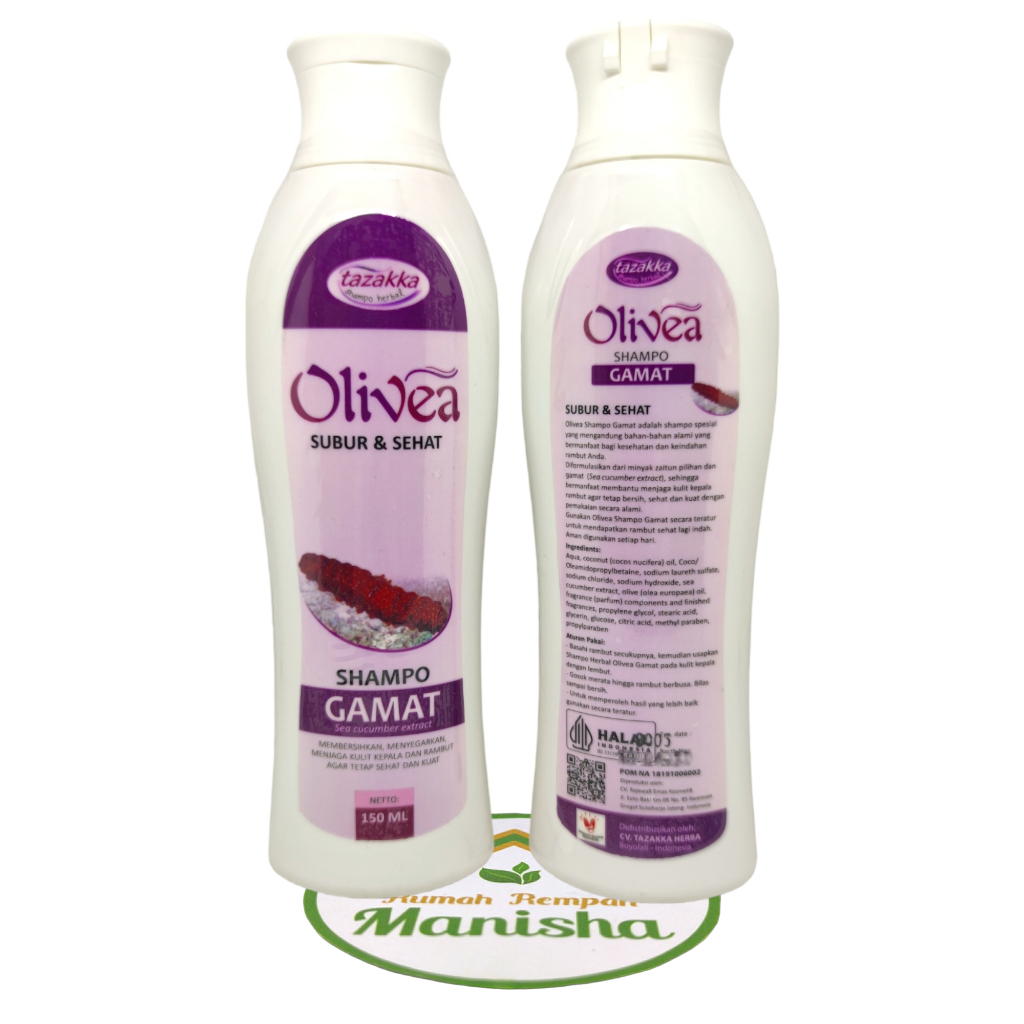 Shampo Gamat Herbal Olivea Tazakka Mengatasi Ketombe dan Rambut Rontok 150ml