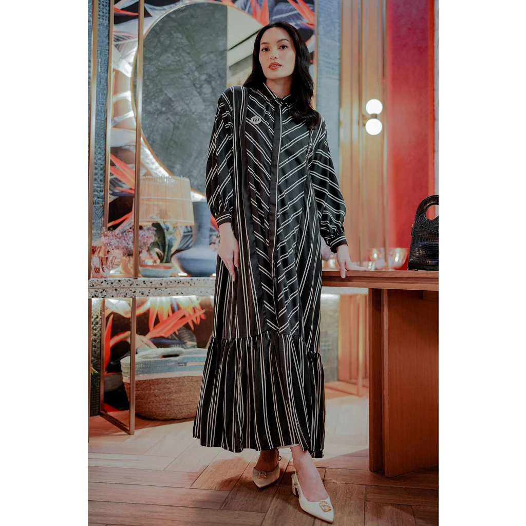 ALYSA STRIPE SHIRT DRESS - BENANG JARUM