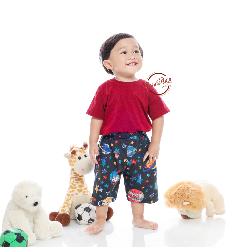 CELANA PENDEK ANAK PRINTING PLANET CELANA SANTAI ANAK LAKI 1-5 TAHUN FASHION PART 3