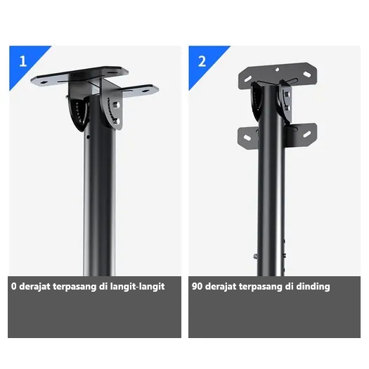 Bracket TV Universal Rotating Hanger Adjustable Angle 32-65 Inch Braket Televisi Kuat Tahan Lama Berkualitas