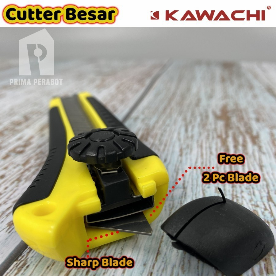 Cutter besar + Refill isi 2pcs / cutter KAWACHI 18mm