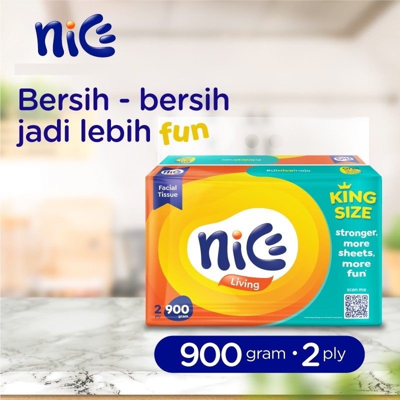 Tissue Nice Facial 2 ply / Tisu Wajah isi Kiloan 900 Gr 1 Pack / Tisu 900 Gram 900gr lembut serat alami