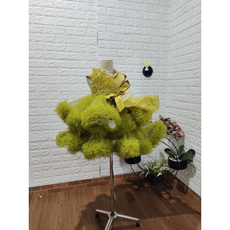 gaun anak/dress anak/gaun pesta anak/dress pesta anak/baju anak perempuan/tilepolos/tilemutiara/gaun