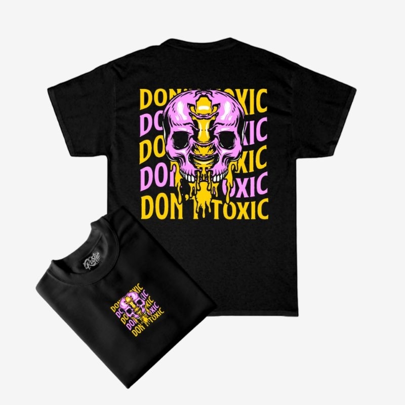 Kaos Distro Toxic Hitam / Kaos Pria / Kaos Distro / Pakaian Pria / Kaos Cowok / Kaos Oblong