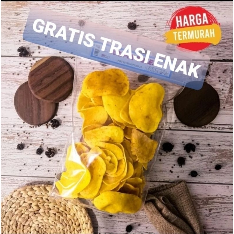 

KERIPIK PULES SINGKONG 250gram ENAK GRATIS Terasi Khas Cirebonn