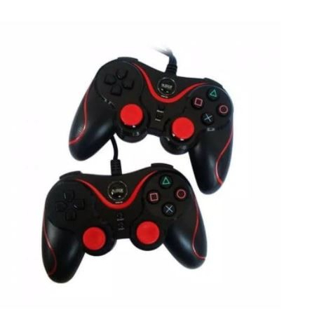 Gamepad double inferno m-tech wired usb 2.0 dual shock for cpu pc p4 p3 laptop mt-881d - Joystick stik controller