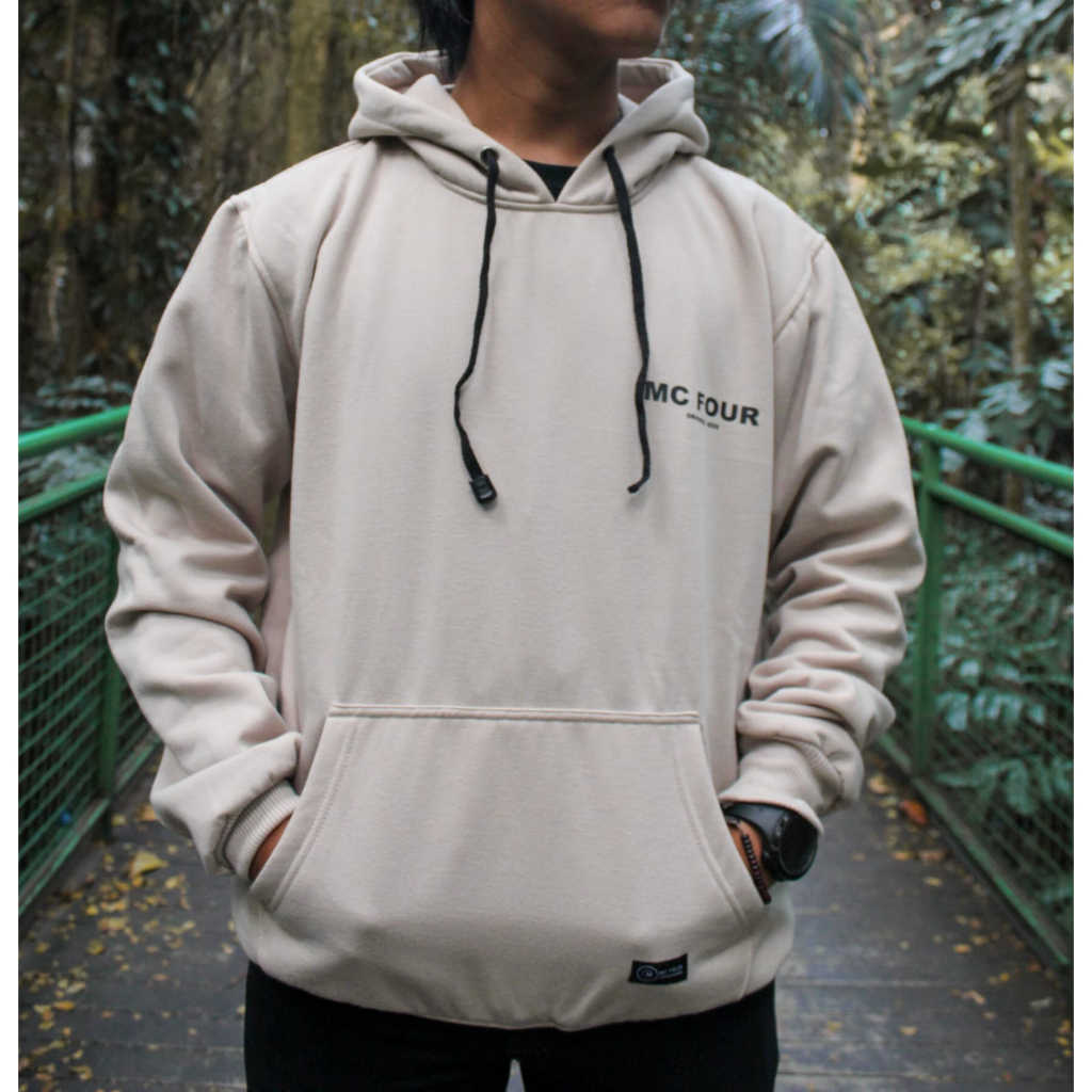 MC FOUR SWEATER HODDIE CREAM BUAT CEWE COWO