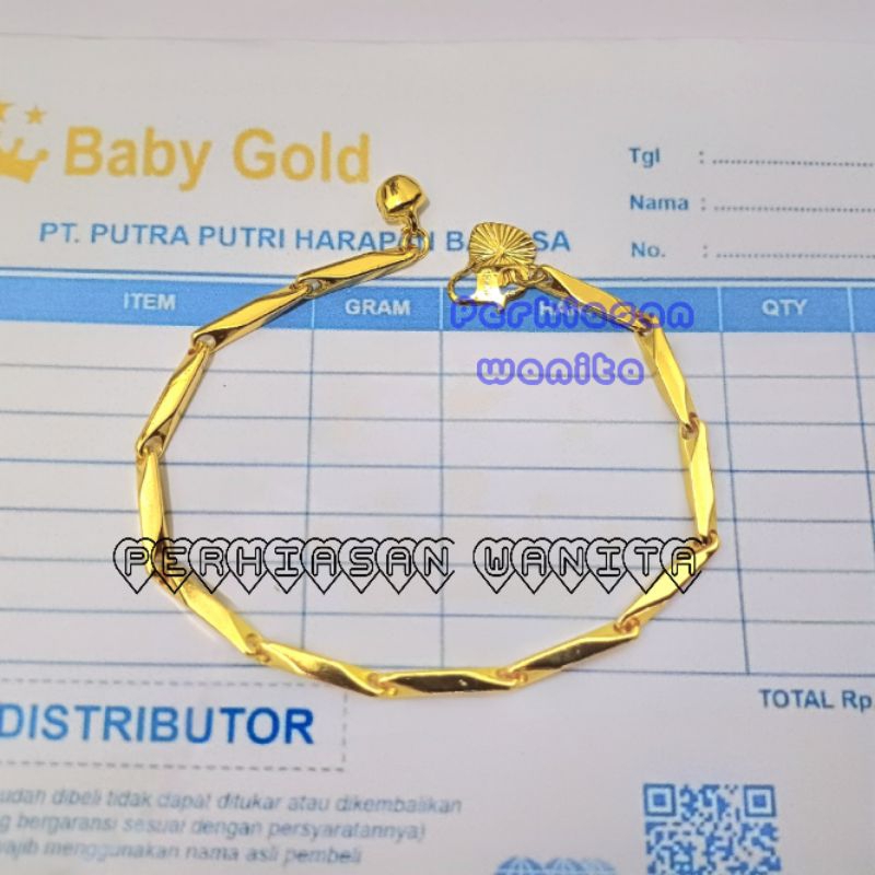 Gelang wanita asli anti karat tidak luntur aksesoris set perhiasan fashion Korea titanium rante berl