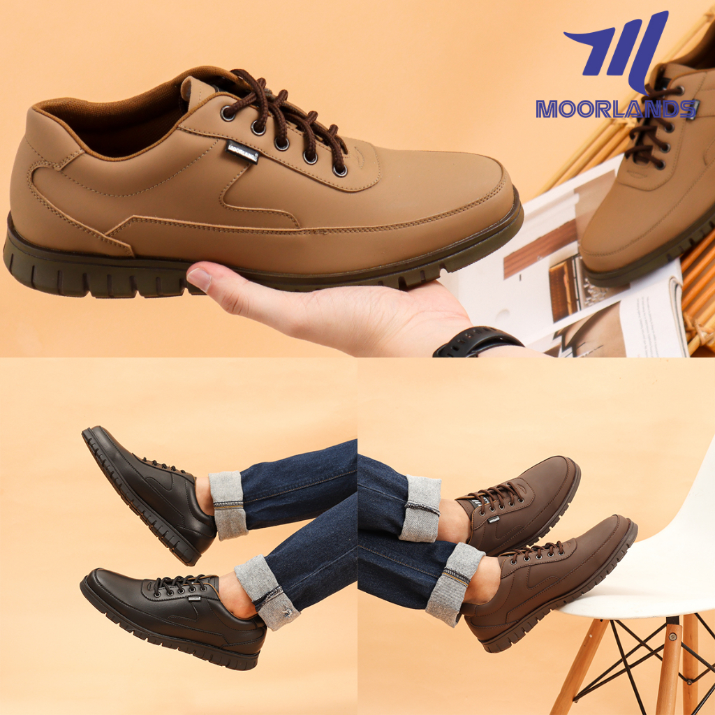 Original MOORLANDS Sepatu Sneaker Pria Sepatu Pria Kasual Santai Sepatu Kerja Kuliah Pria