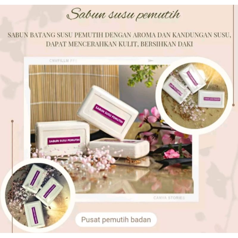 Sabun Batang Susu Pemutih Badan / Sabun Susu / Sabun Pemutih