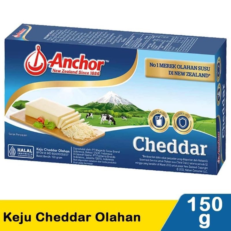 

Keju anchor cheddar cheese 150gr