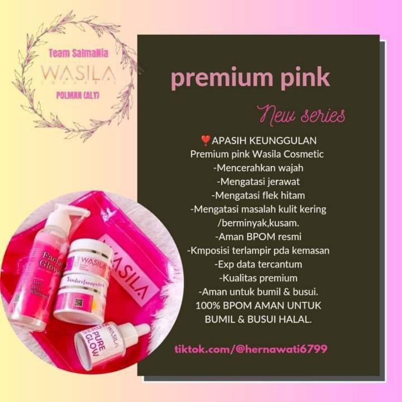 Wasila skincare paket premium produk ORI 100%