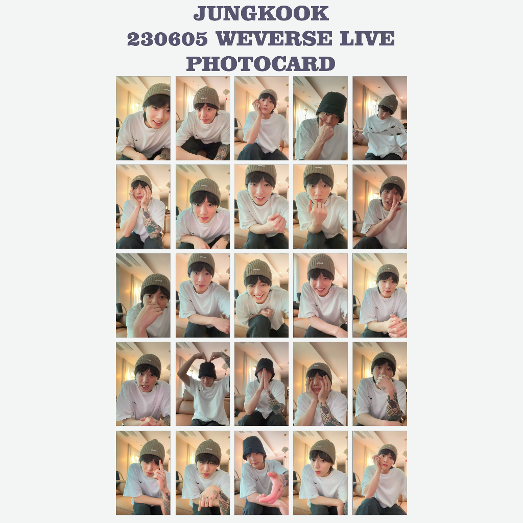 Photocard Jungkook JK 230605 W Live