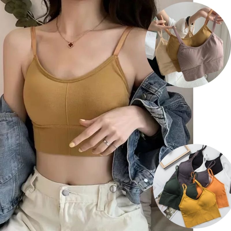 [ BLCKSWANS ]     BR02  BALIKPAPAN BISA COD DAN INSTANT    BRA SPORT TALI ADJUSTABLE CROP TANKTOP  W
