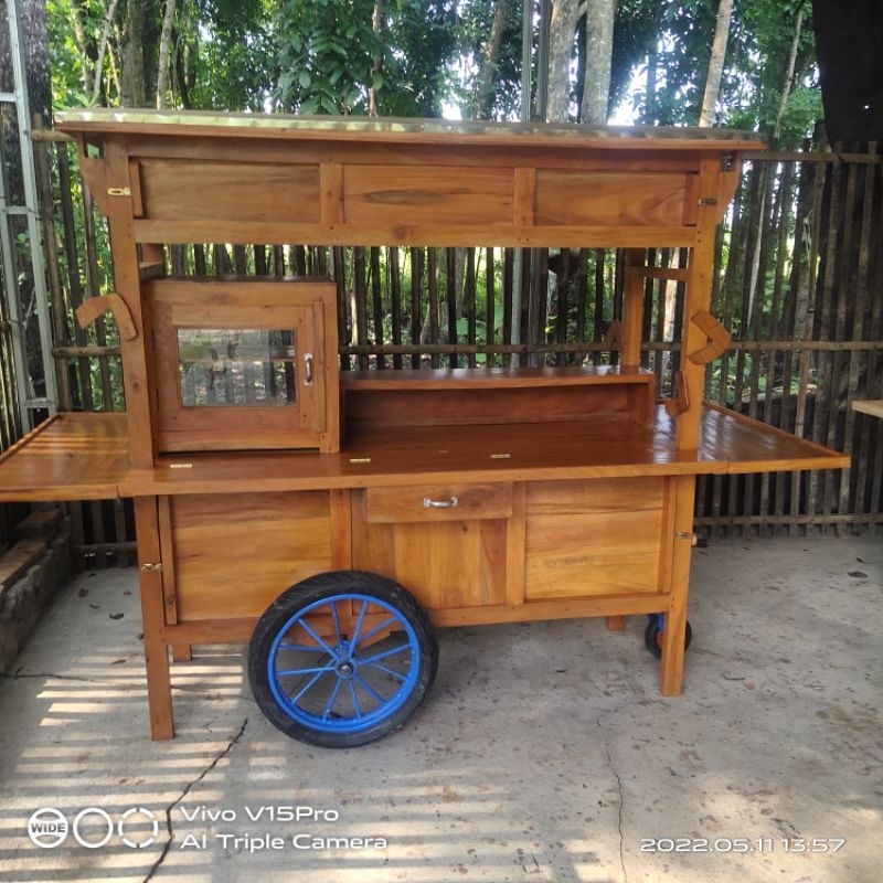 gerobak pecel lele ayam geprek roda 3